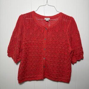 NEW Sundance Jocelyn Cardigan Sweater Crochet Size Large